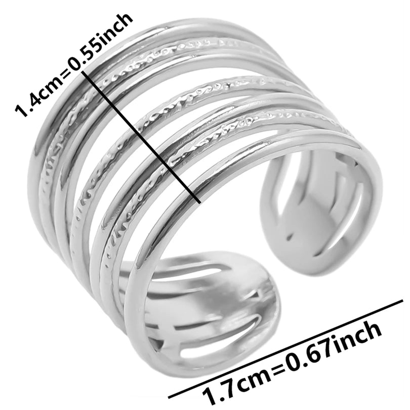 AURA Irregular chrome ring