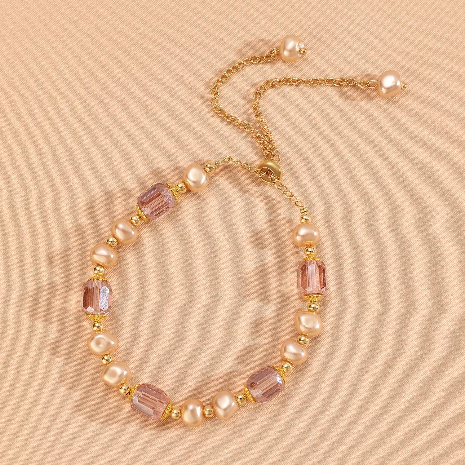 Fashion Double Layered Crystal Pearl Splicing Beaded Bracelets for Women Ethnic Crystal Beads Wrap Bracelet Bangle Jewelry Gifts