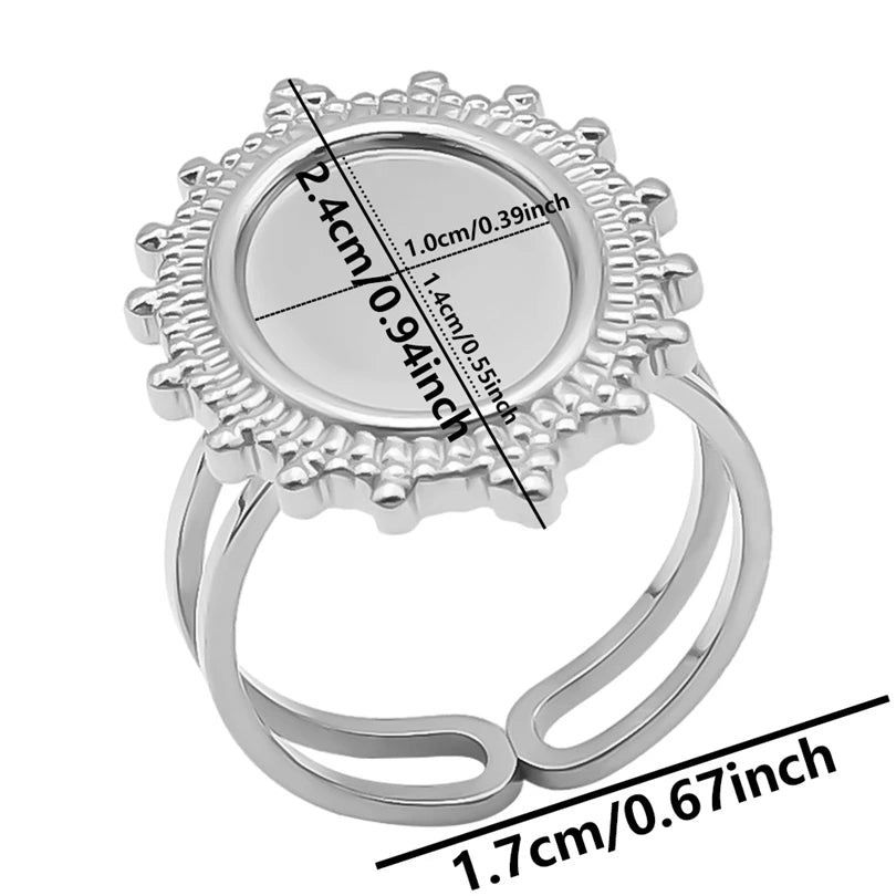 AURA Irregular chrome ring
