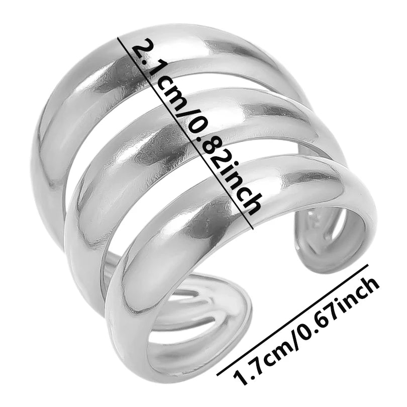 AURA Irregular chrome ring