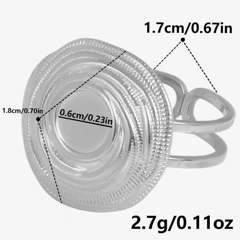 AURA Irregular chrome ring