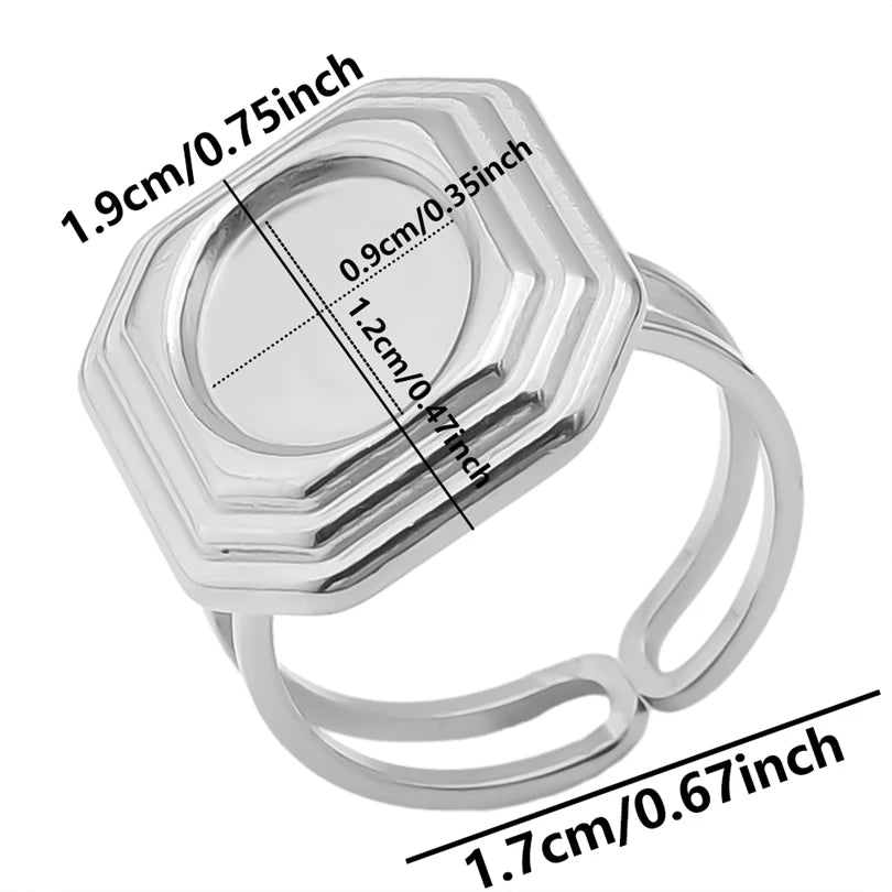 AURA Irregular chrome ring