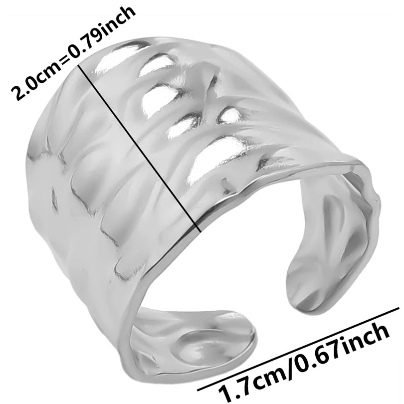 AURA Irregular chrome ring