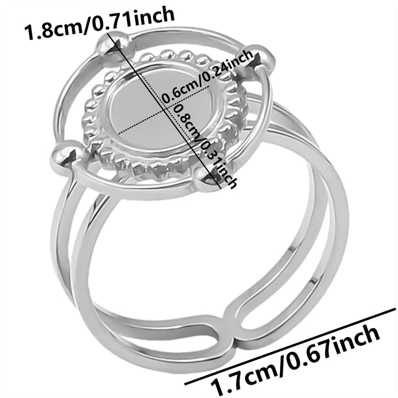 AURA Irregular chrome ring