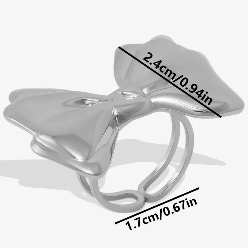 AURA Irregular chrome ring