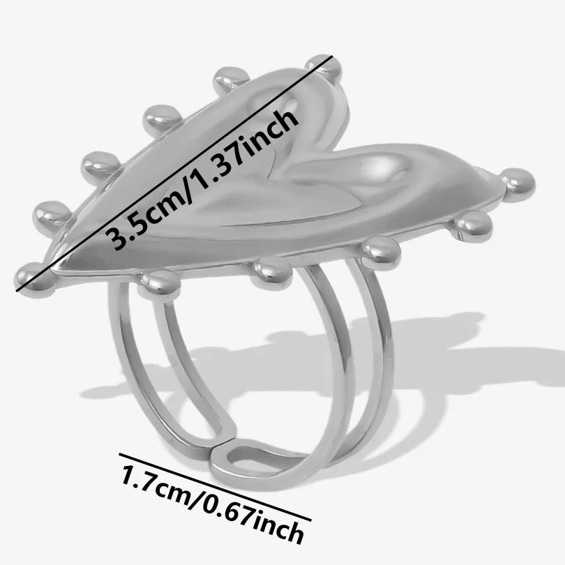AURA Irregular chrome ring