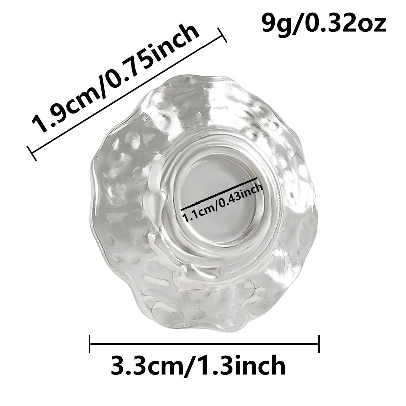 AURA Irregular chrome ring