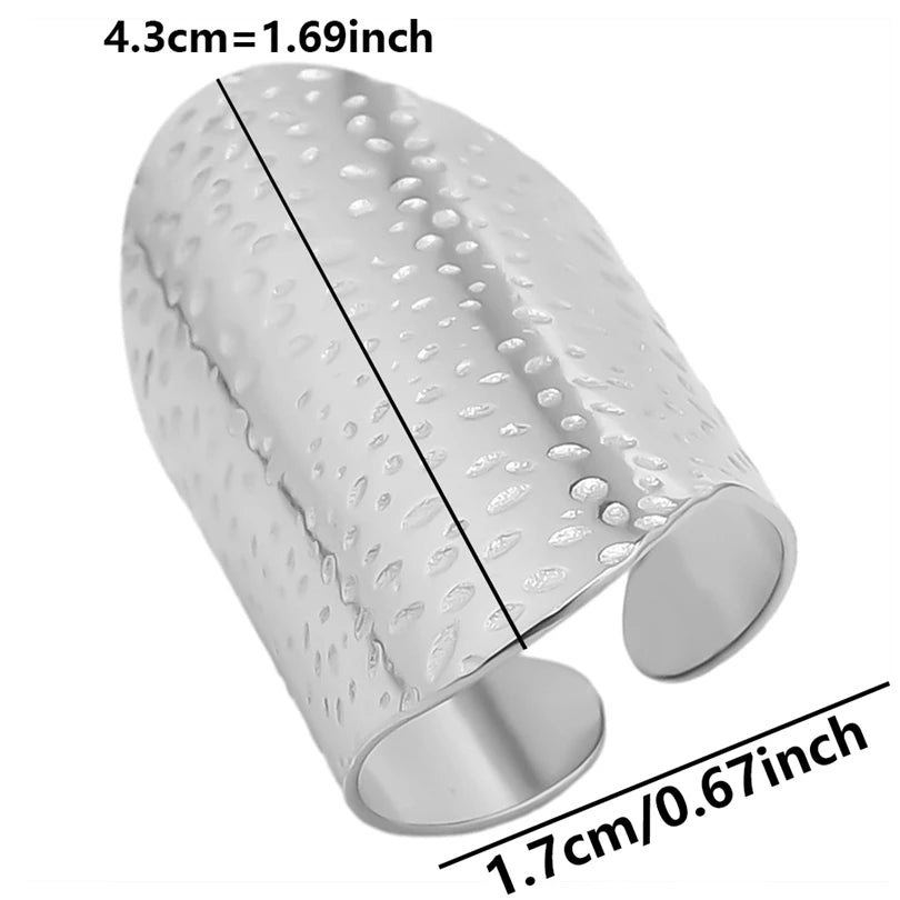 AURA Irregular chrome ring
